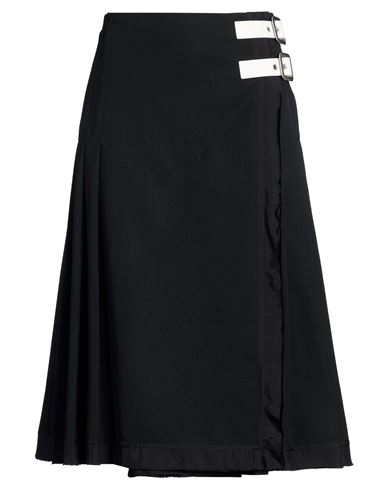 Woman Midi skirt Black Size 12 Wool
