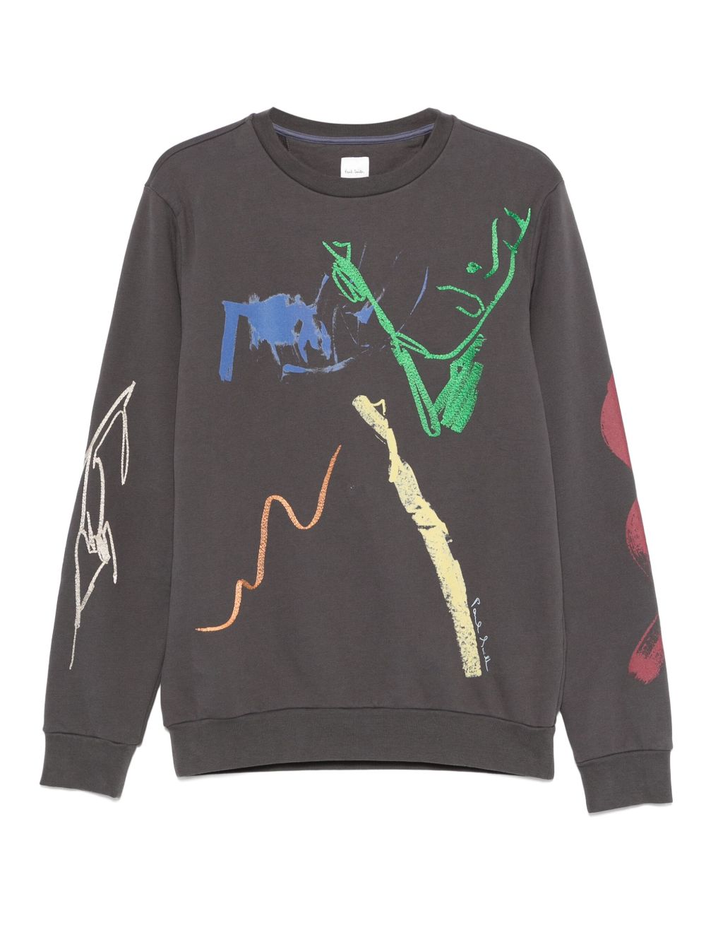 Collage-print sweatshirt - Grey