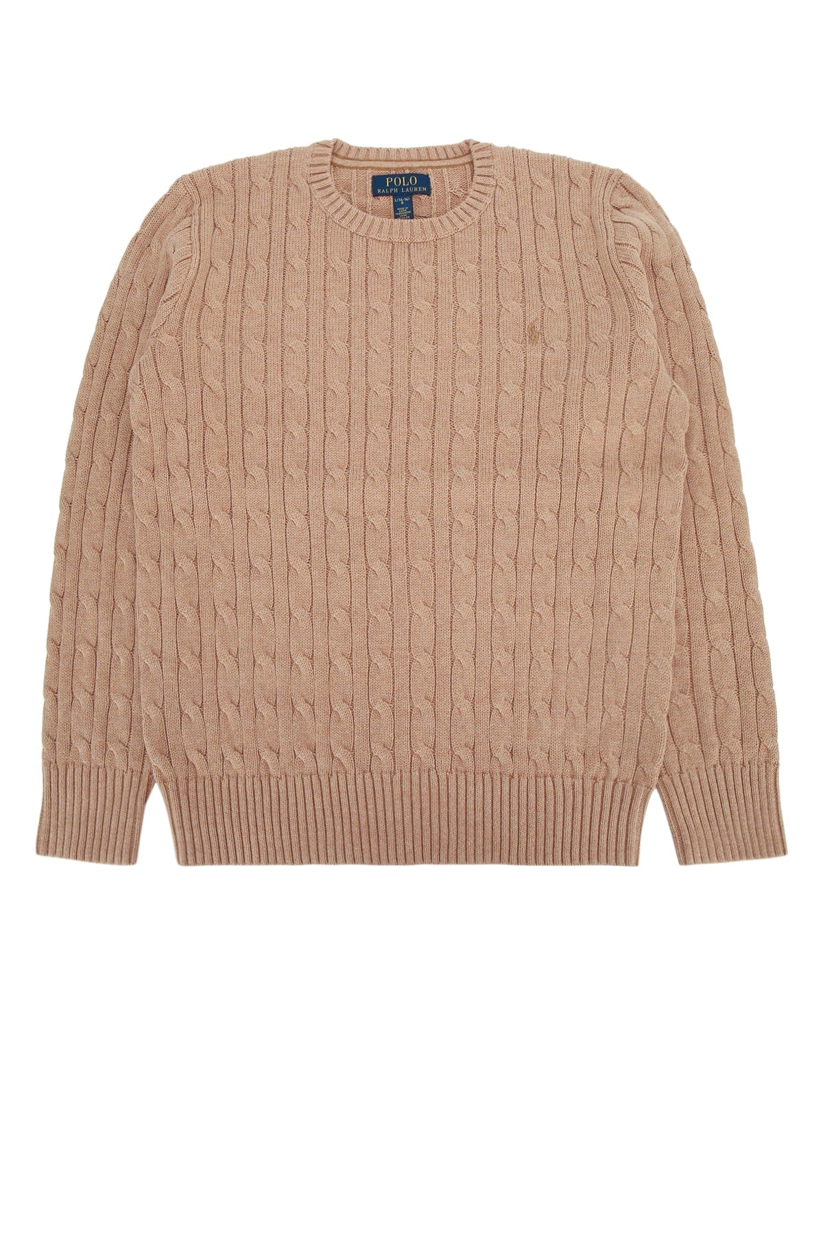 Cable-Knit Sweater — Beige