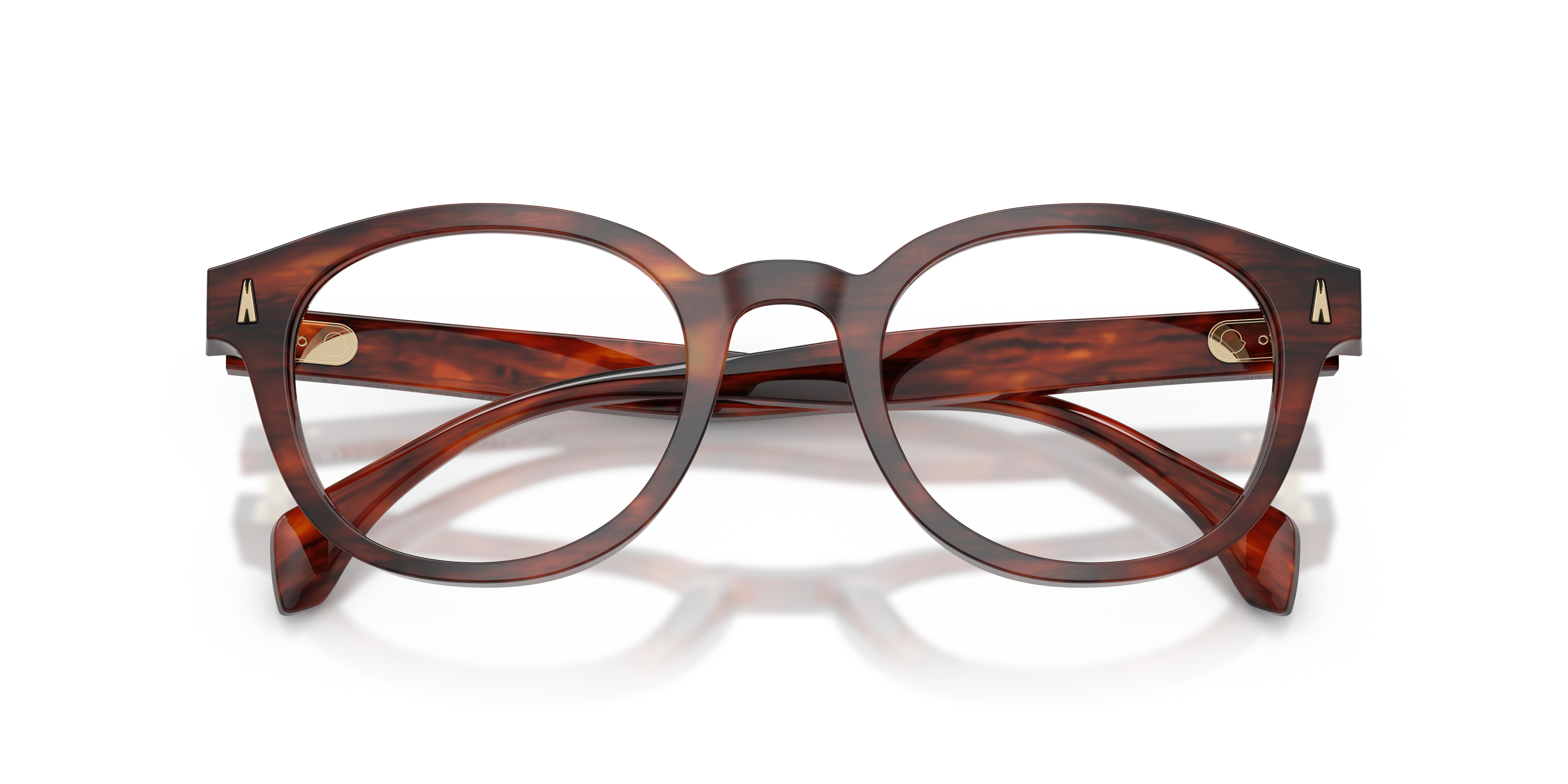 Moncler Unisex Moncler ME2020 3034 Monturas ópticas Acetato Tortuga Transparente Redonda Norma