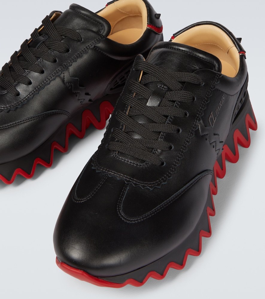 Loubishark leather sneakers