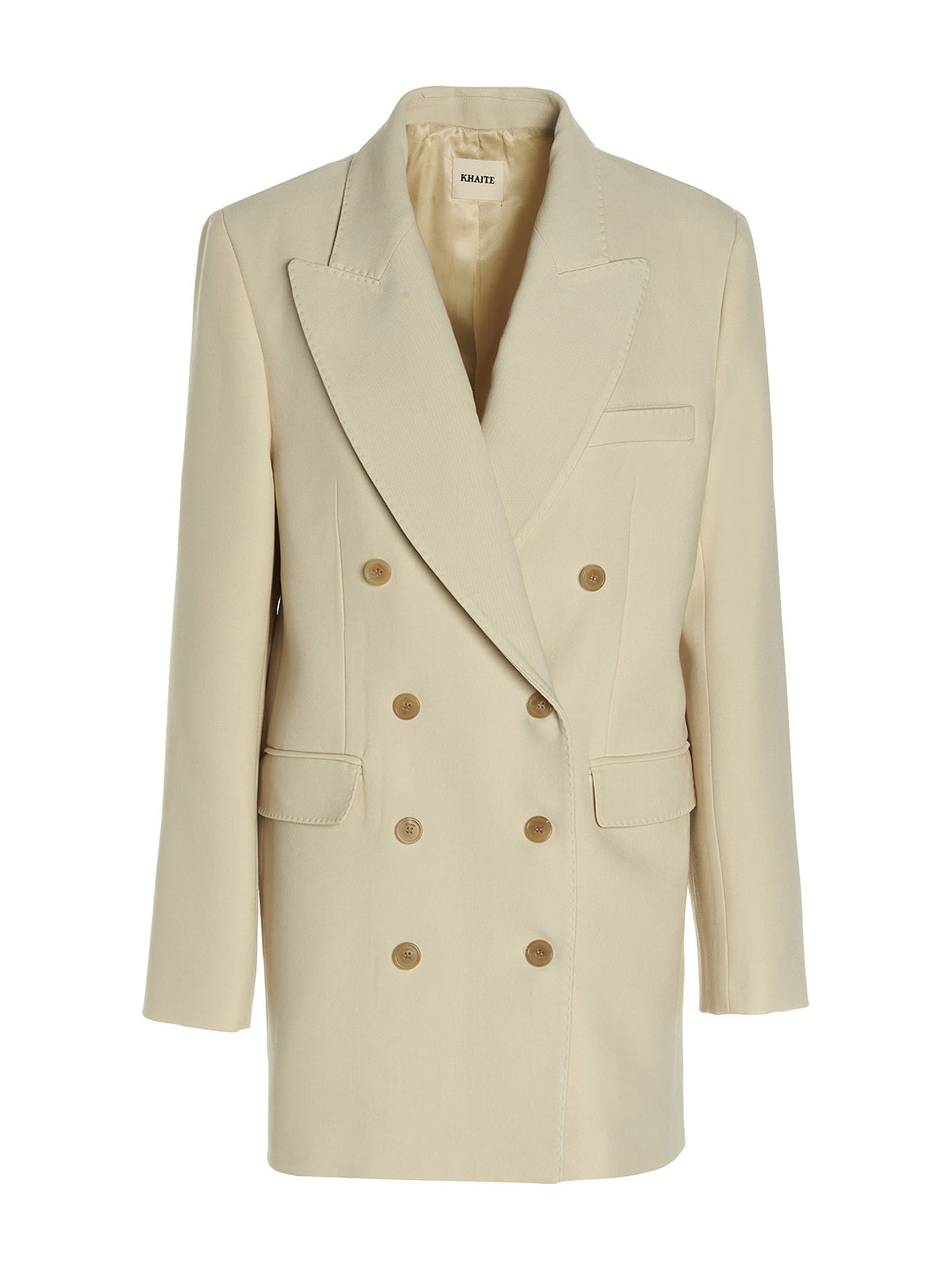 - Double-breasted Wool Blend Jacket