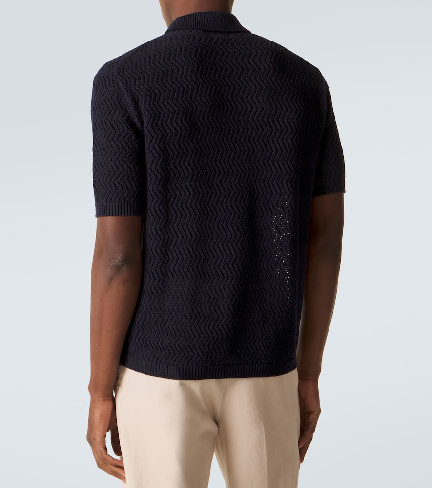 Chevron cotton polo shirt