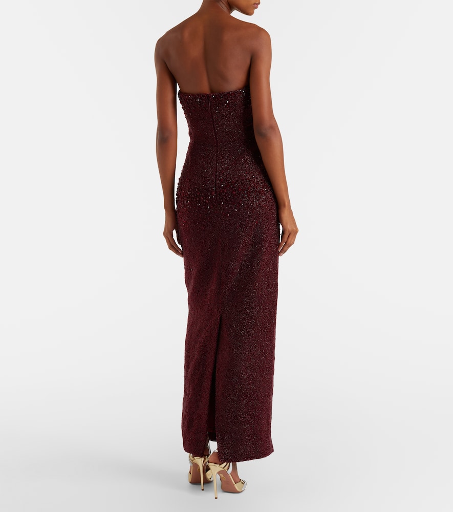 Tina embellished strapless gown