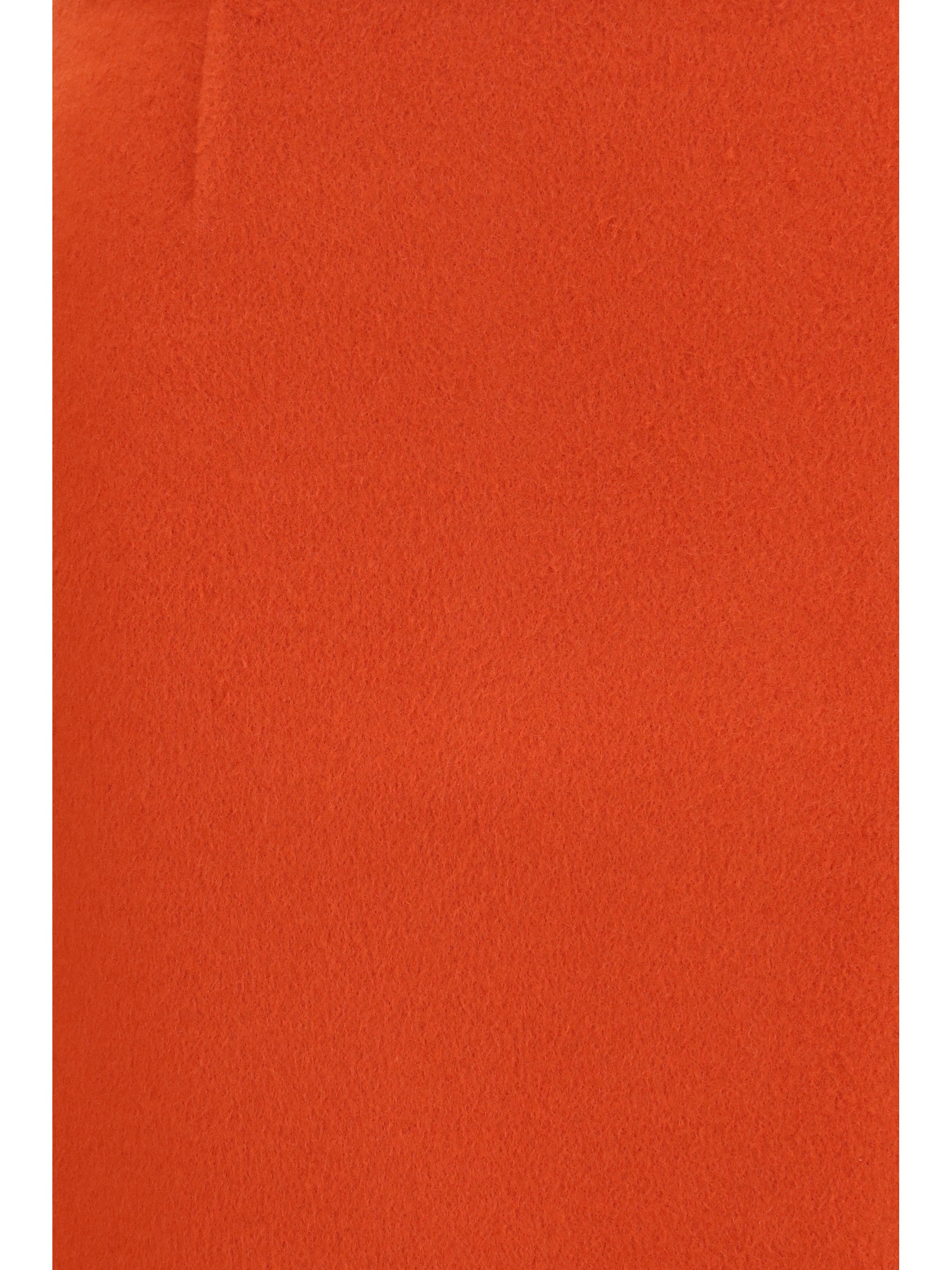 Merino Wool Mini Skirt — Orange