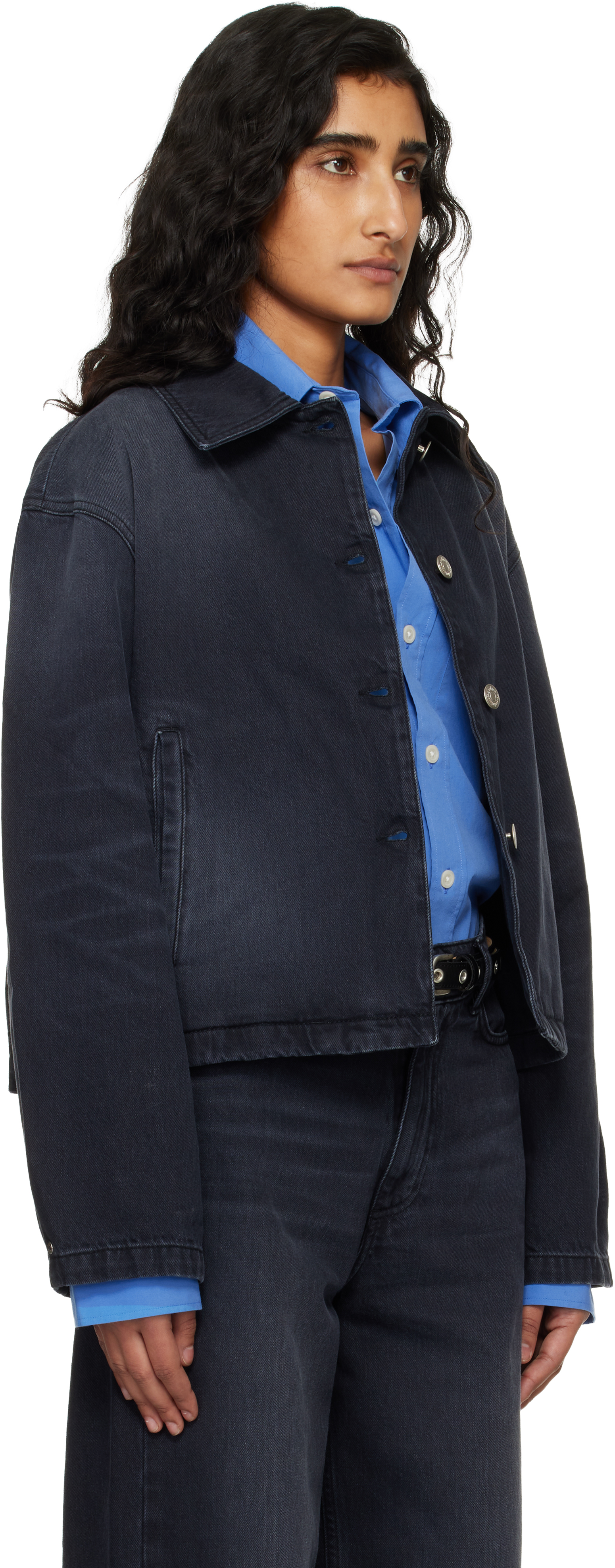 Black Decorator Denim Jacket