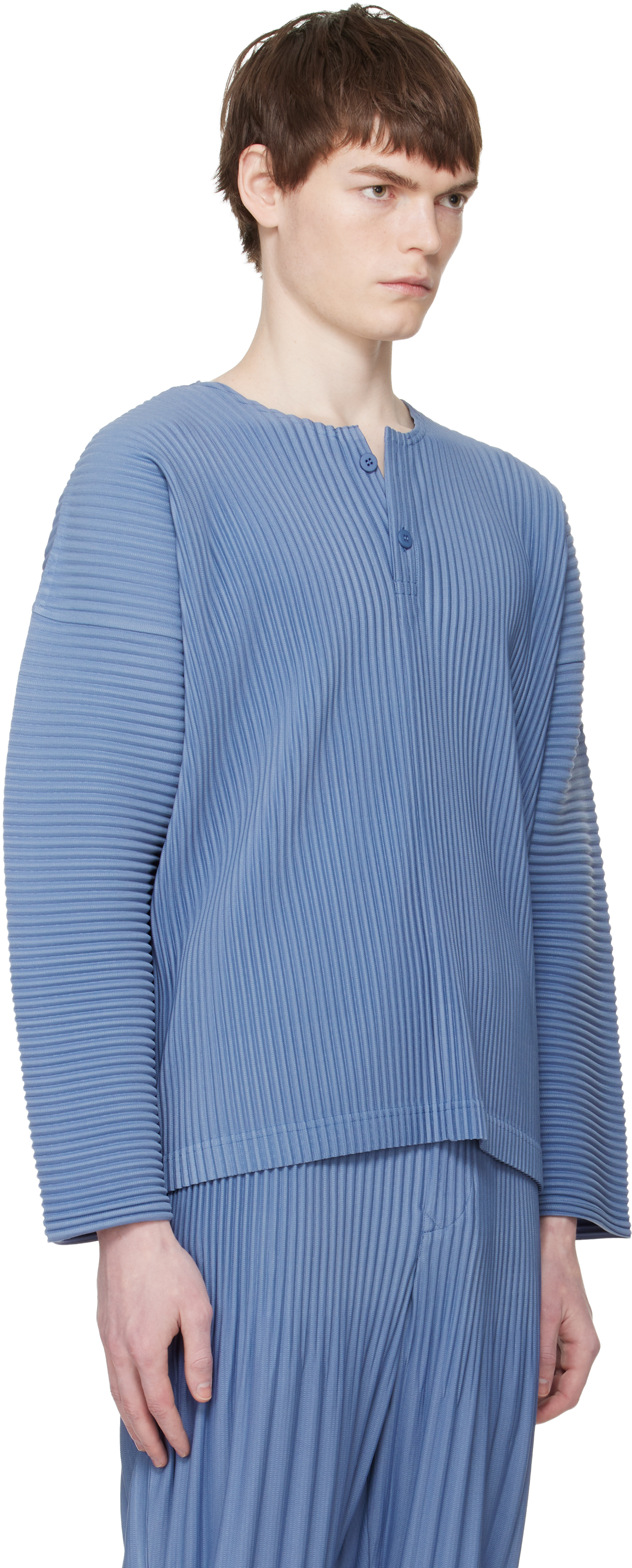 Blue Monthly Colors February Henley