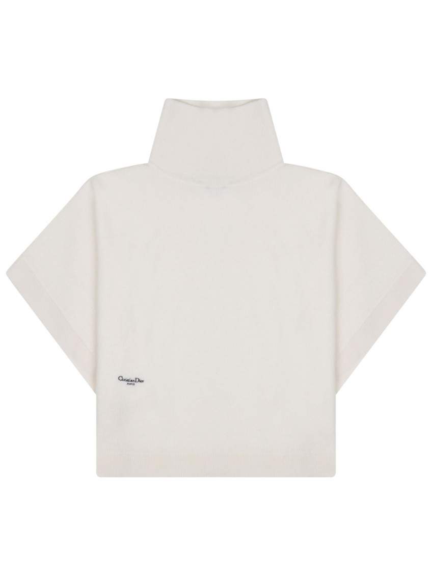 White Knitted Turtle Neck Sweater