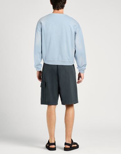 Man Sweatshirt Sky blue Size L Cotton