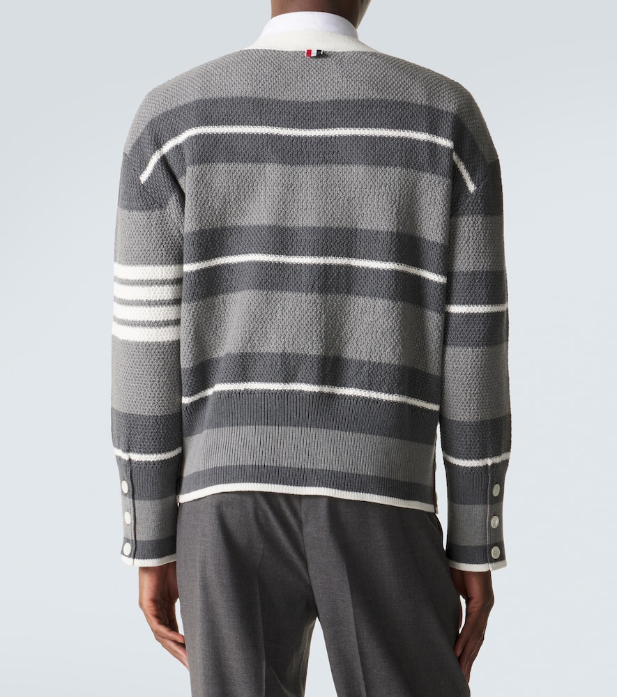Striped cotton cardigan