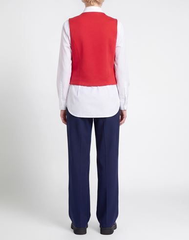 Woman Tailored Vest Red Size S Polyester, Viscose, Elastane
