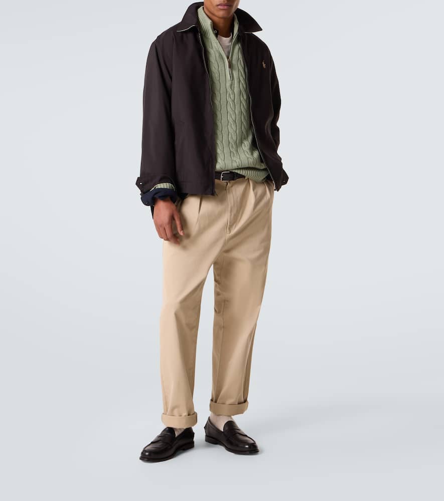 Cable-knit cotton sweater