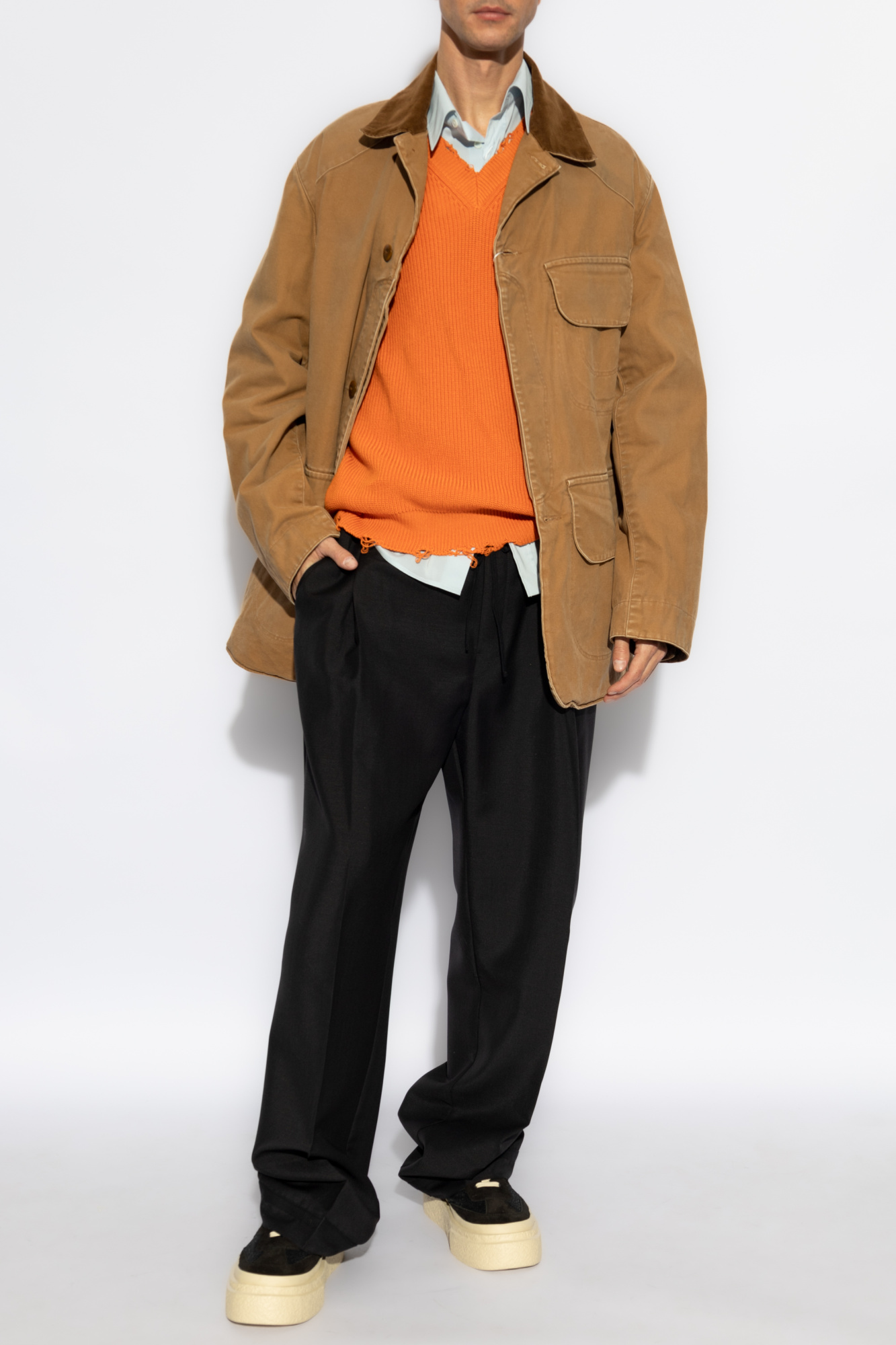 Cotton Jacket, Men's, Brown