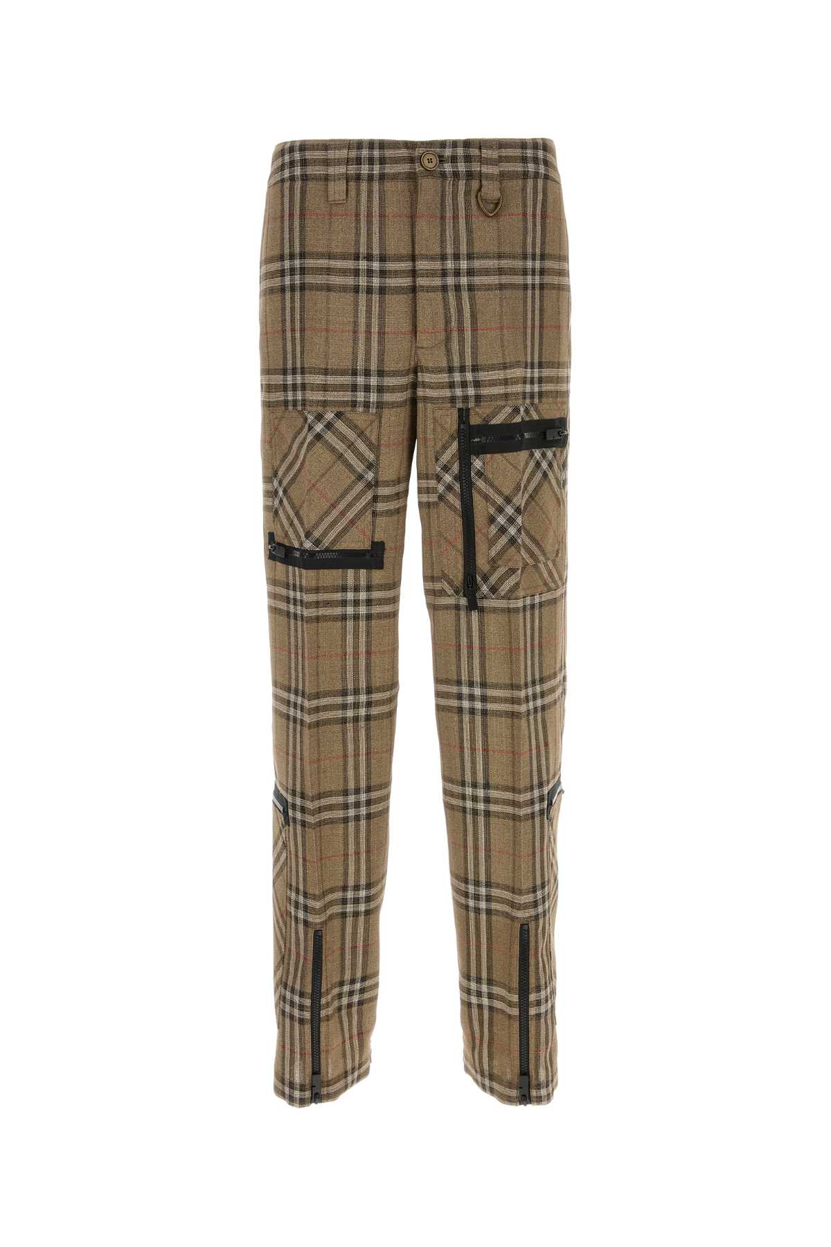 Embroidered Viscose Blend Cargo Pant