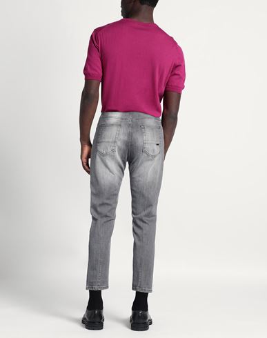 Man Jeans Grey Size 30 Cotton, Elastane