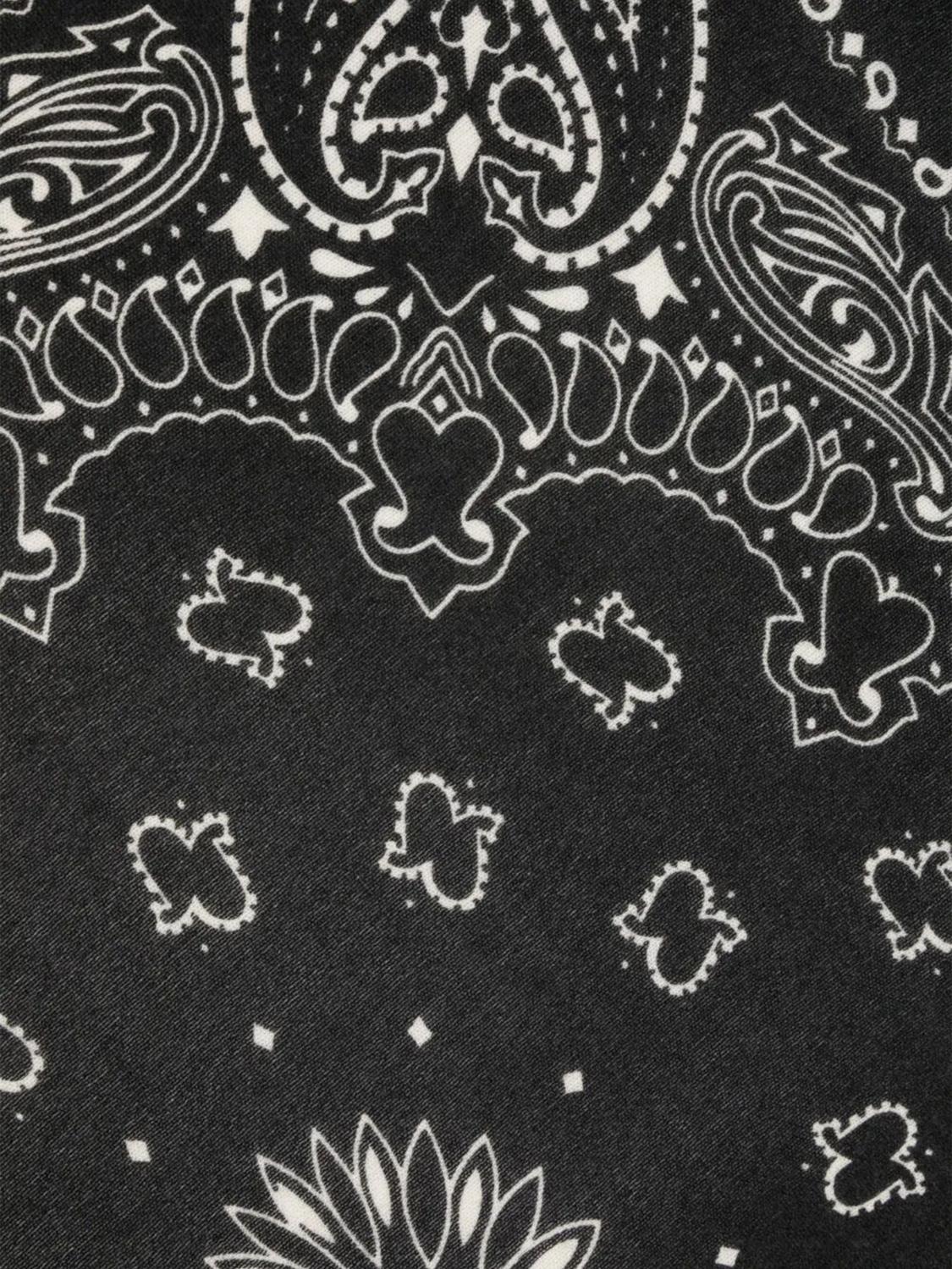 Hachiko paisley-print cashmere scarf - Black