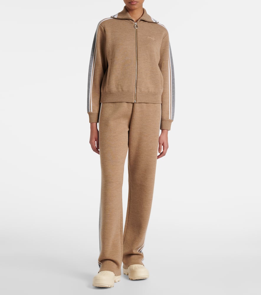 Benada striped wool-blend straight pants