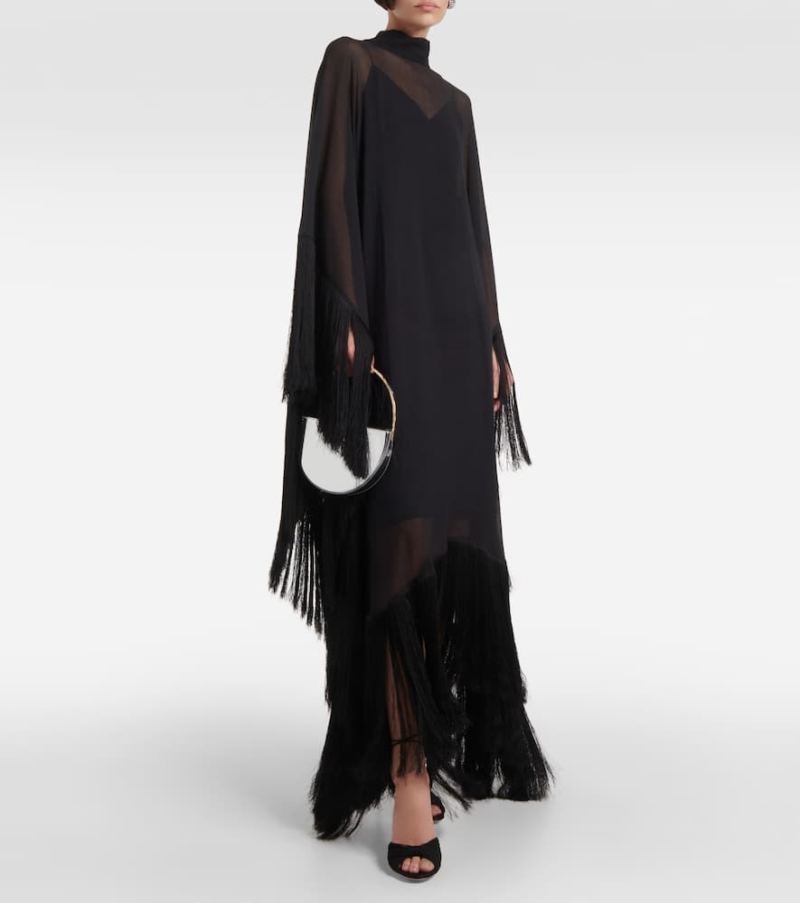 Mrs Ross Spirito fringed silk kaftan
