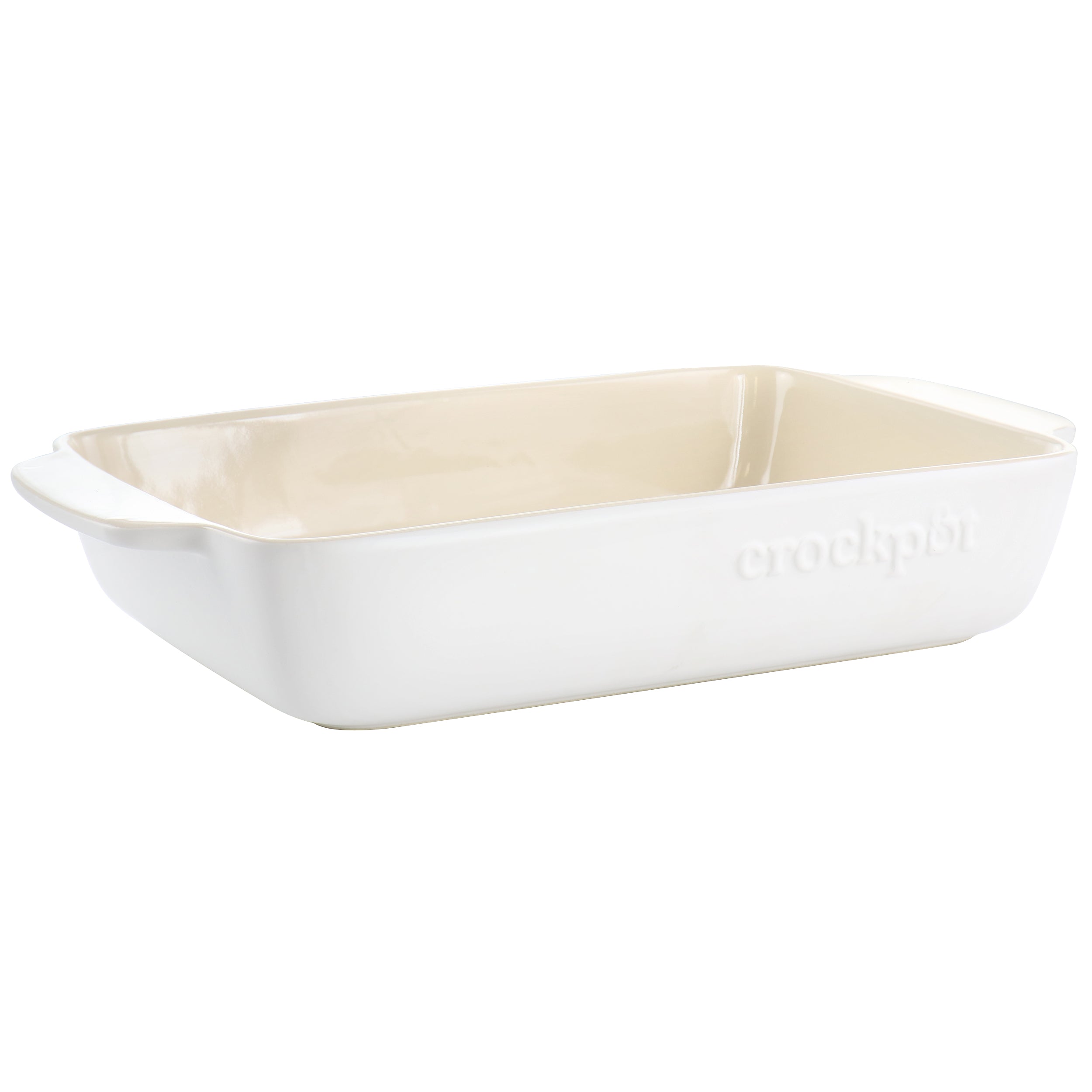 Artisan 4 Quart Rectangular Stoneware Bake Pan in Cream