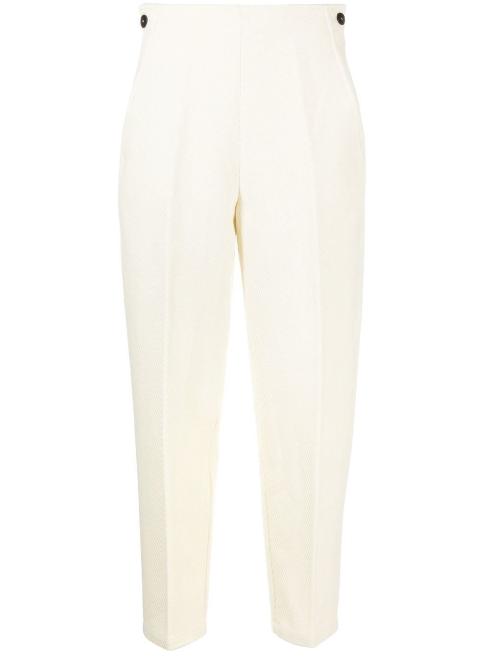 Cropped knit trousers - Neutrals