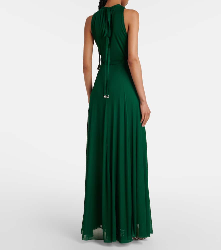 Carnet mesh jersey maxi dress