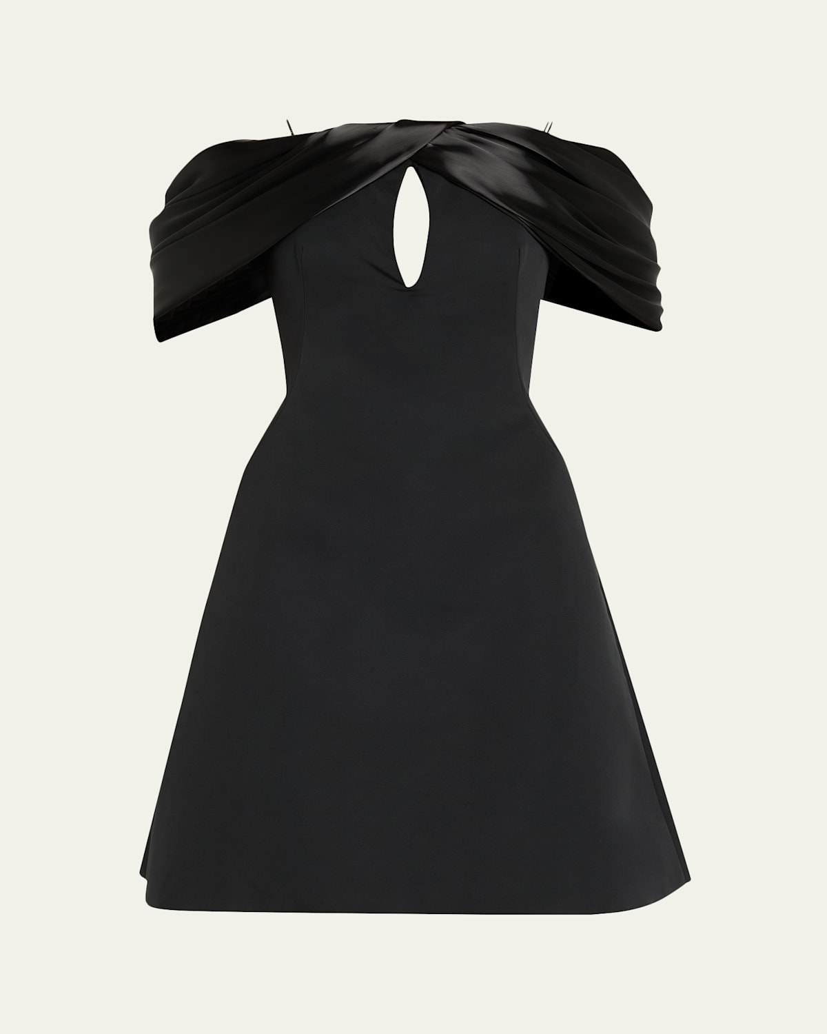 Faille Off-Shoulder Mini Dress
