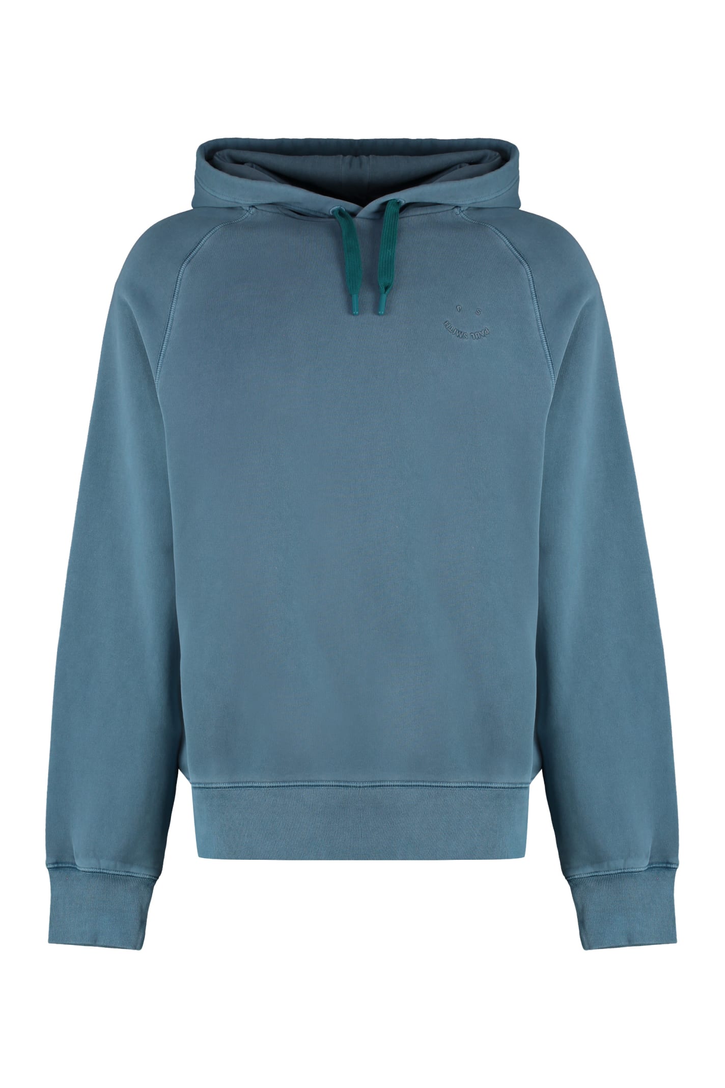 Logo-print cotton hoodie - Green