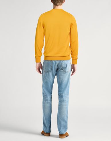 Man Sweater Marigold Size 36 Merino Wool