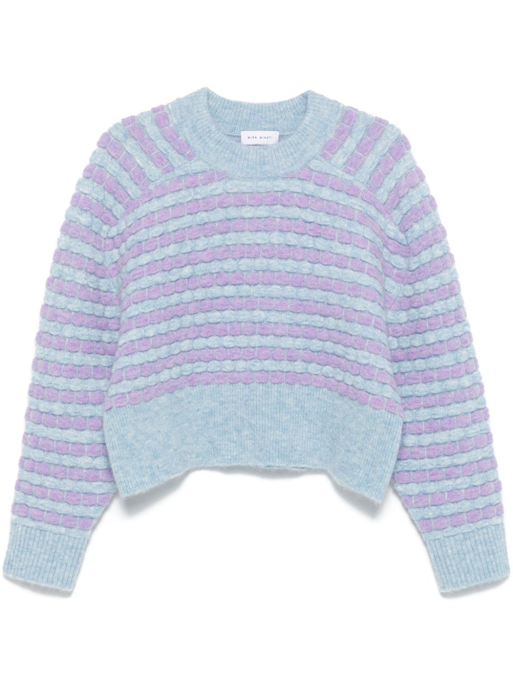 Bubble-knit sweater - Blue