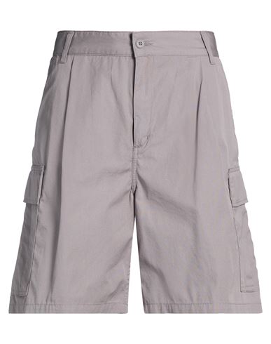 Man Shorts & Bermuda Shorts Grey Size 29 Cotton