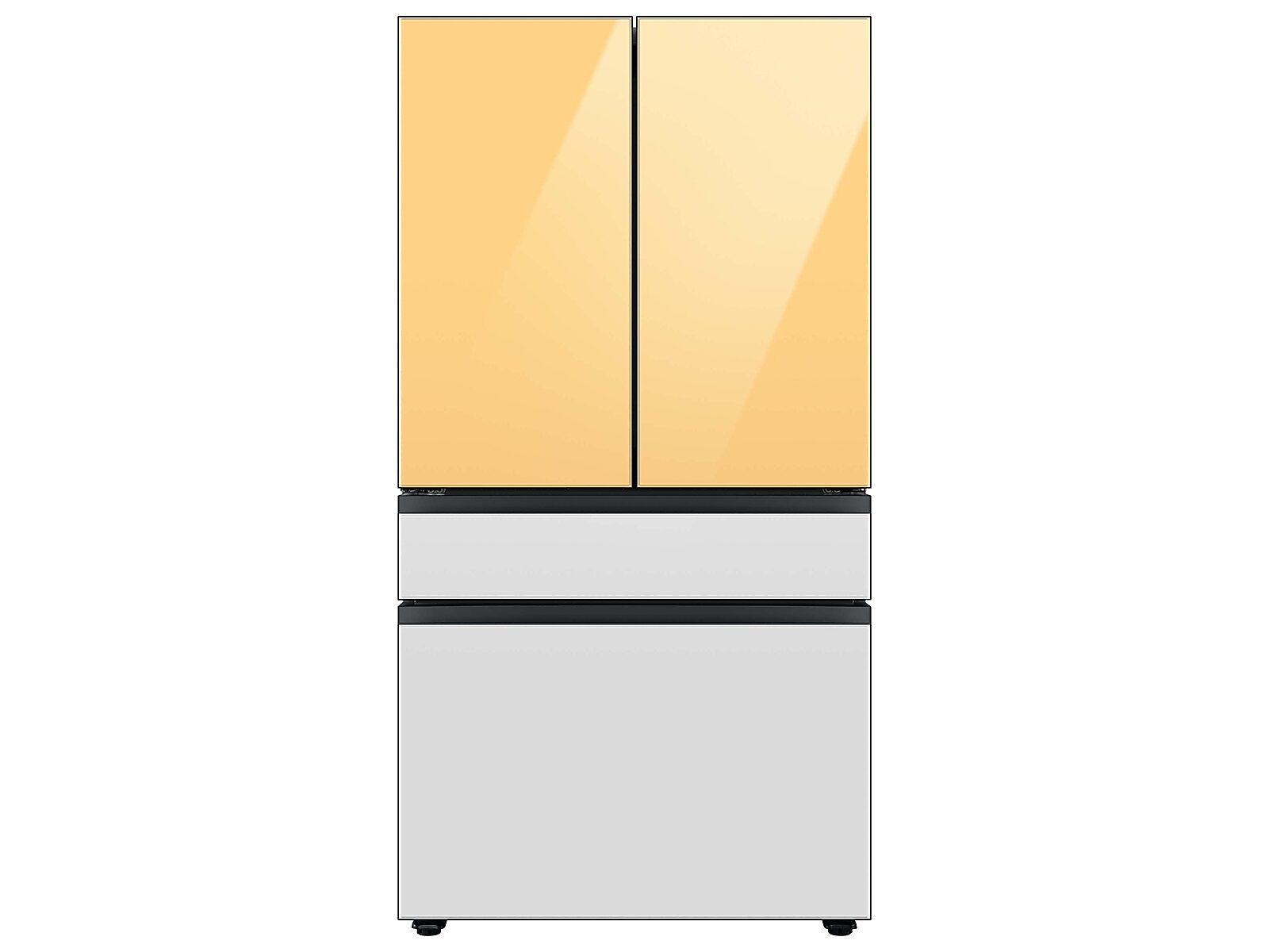 Bespoke 4-Door French Door Refrigerator Panel in White Glass - Middle Panel(RA-F36DMM12/AA)
