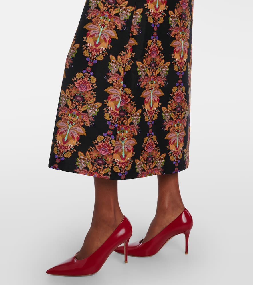 Cornucopia wool-blend midi skirt