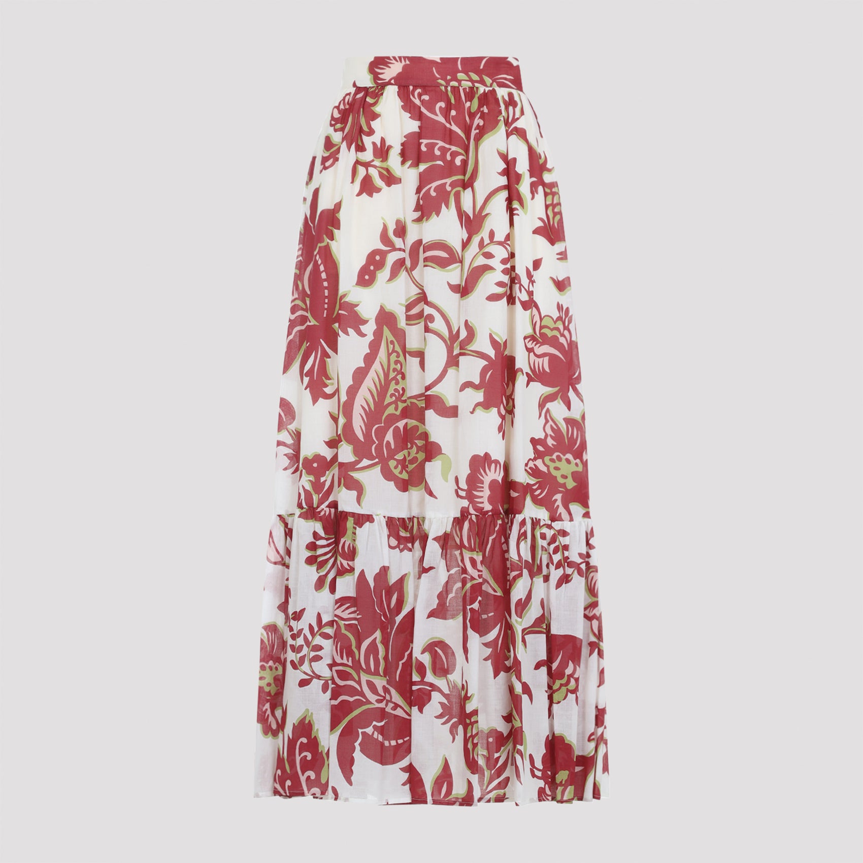 Flounce Hem Maxi Skirt