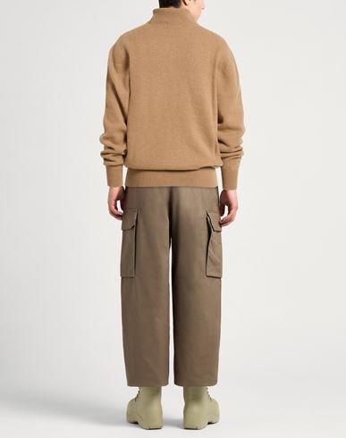 Man Turtleneck Camel Size 38 Merino Wool, Cashmere