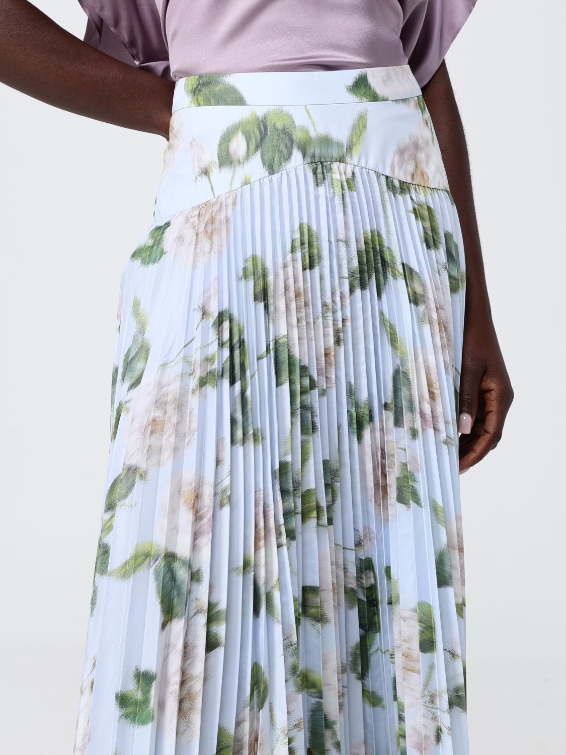 Skirt Woman color Gnawed Blue