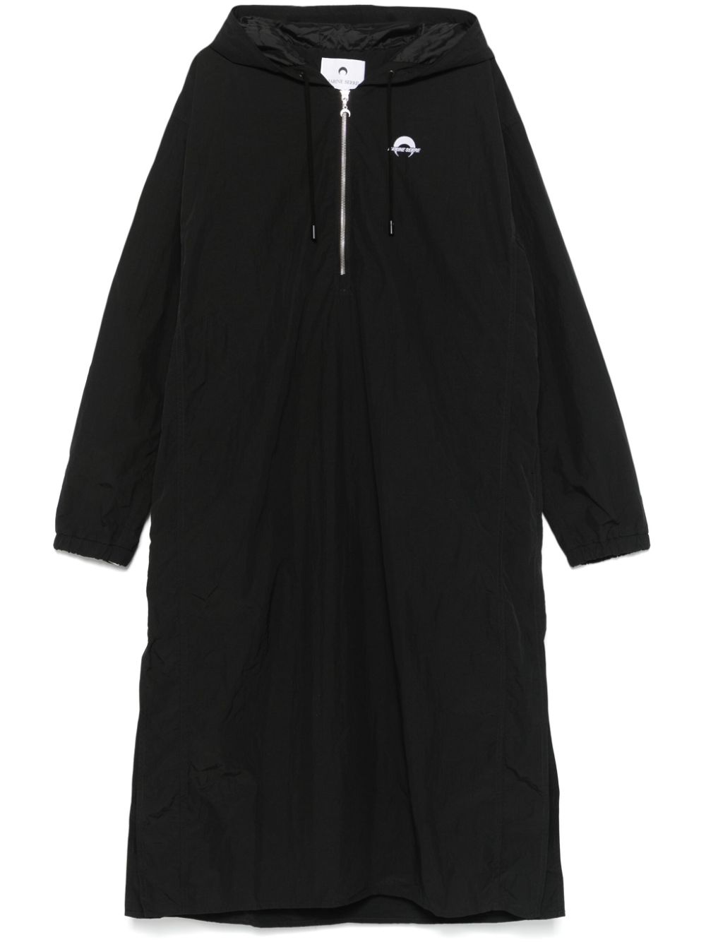 Logo-embroidered hoodie - Black