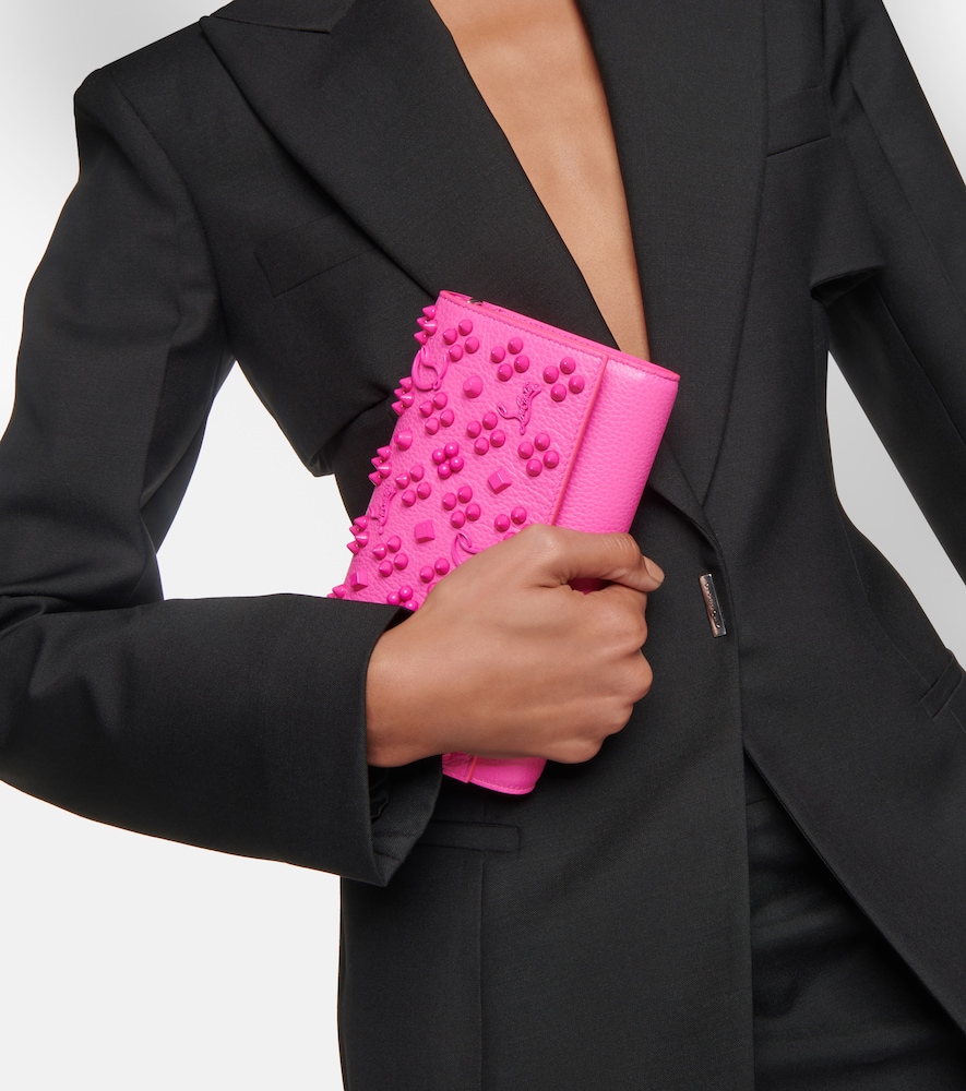 Christian Louboutin Paloma embellished leather wallet on chain