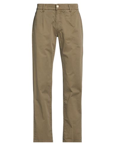 Man Pants Military green Size 31 Cotton, Elastane