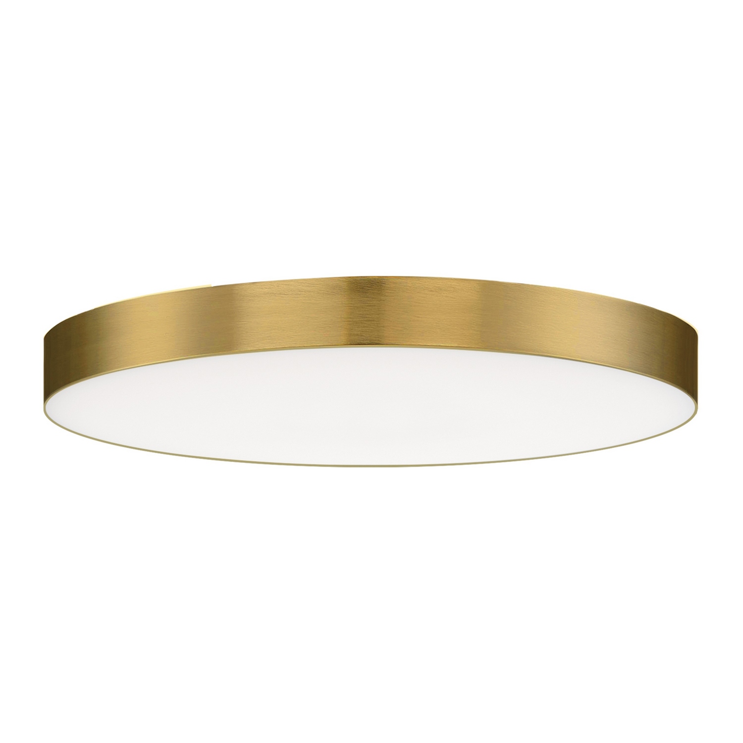 Satin Brass LED Flush Mount from the Trim Collection