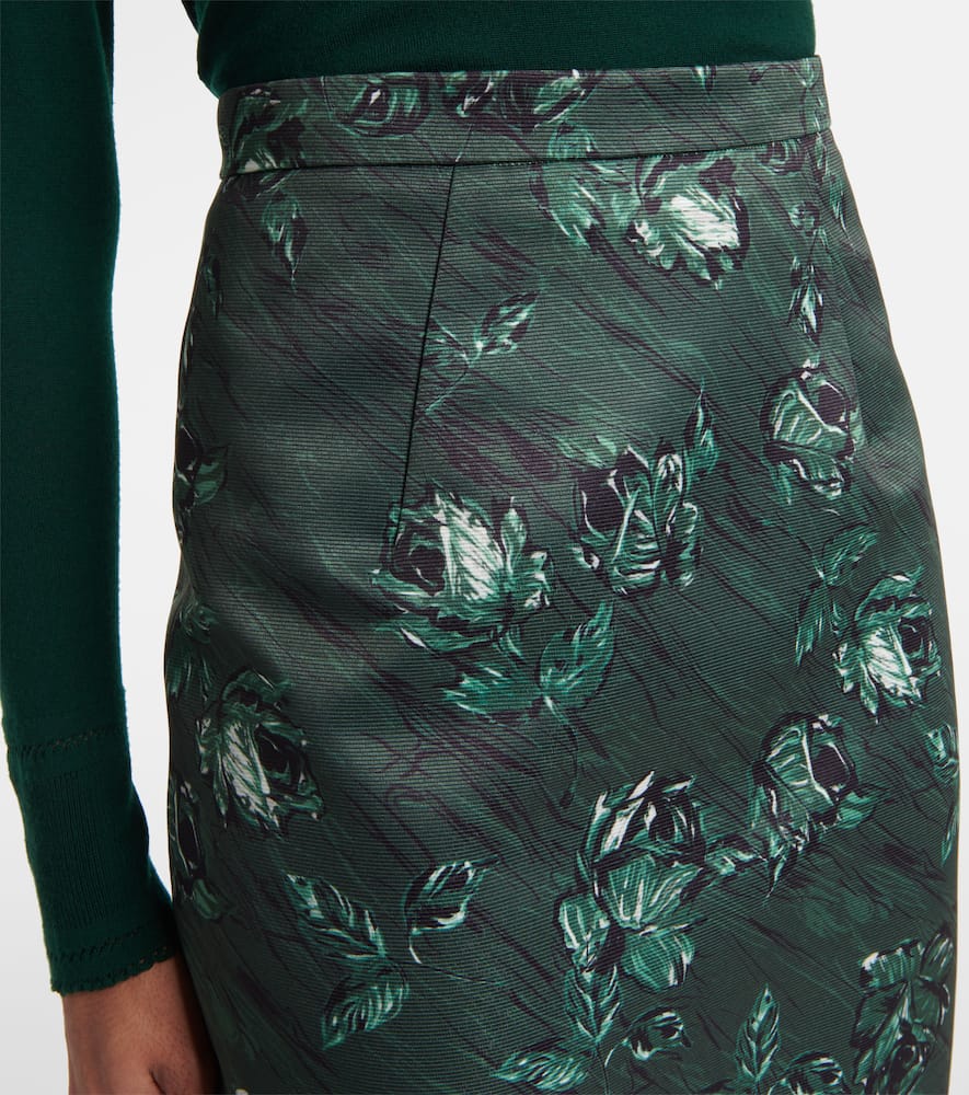 Lorelei floral taffeta faille pencil skirt