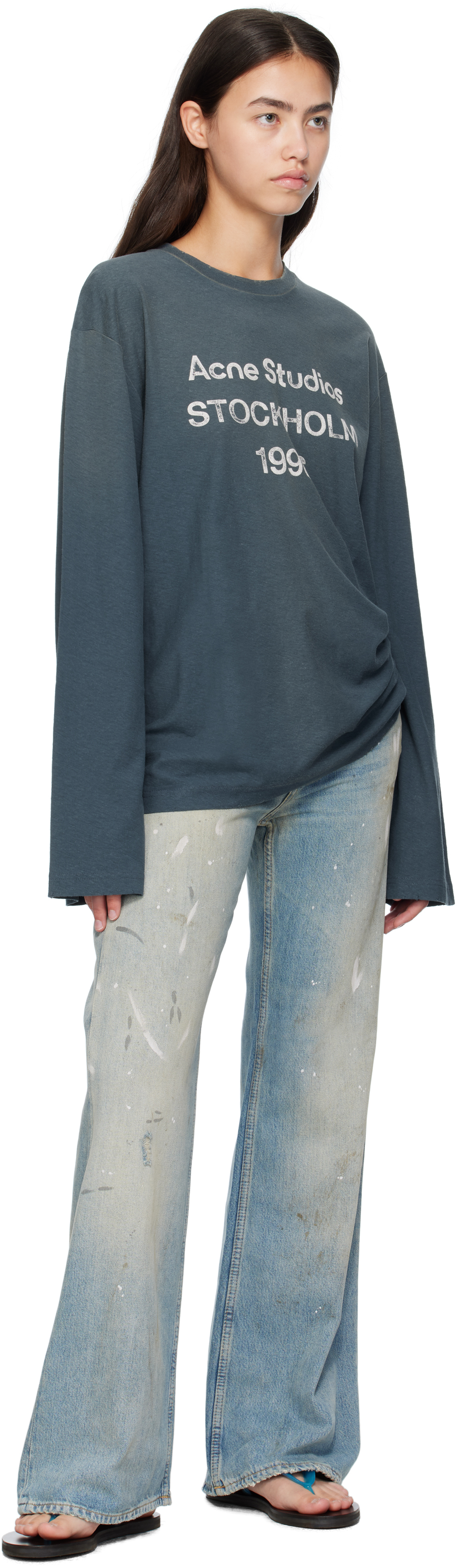 Navy Long Sleeve Logo T-shirt