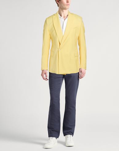 Man Blazer Pastel yellow Size 38 Virgin Wool
