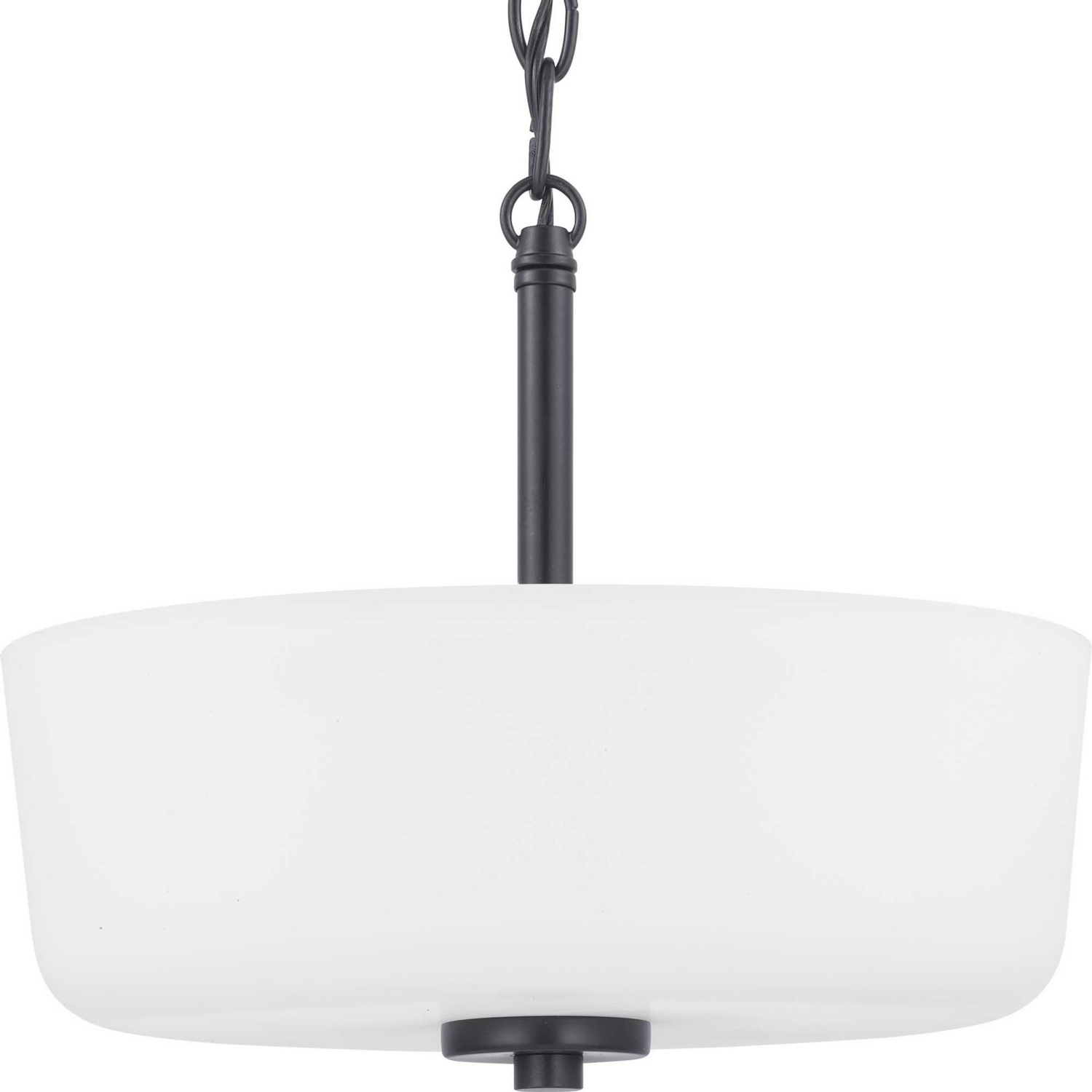 Black Two Light Semi-Flush Convertible from the Tobin Collection