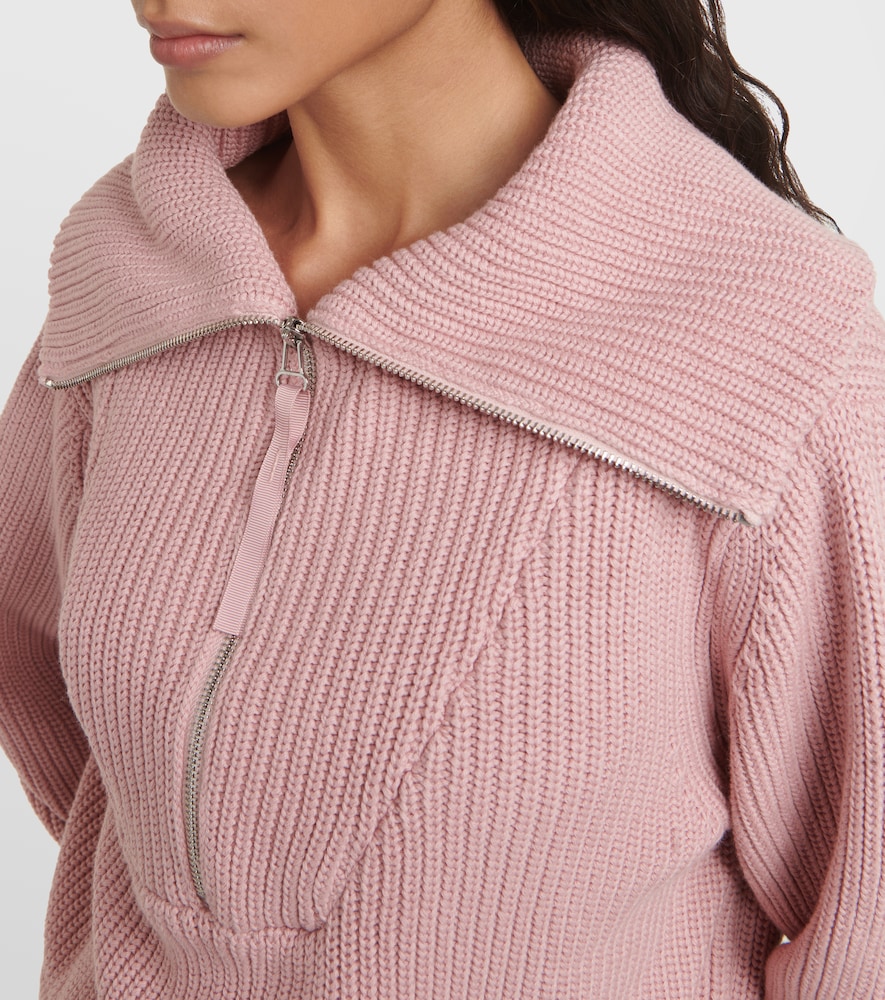 Mentone cotton half-zip sweater
