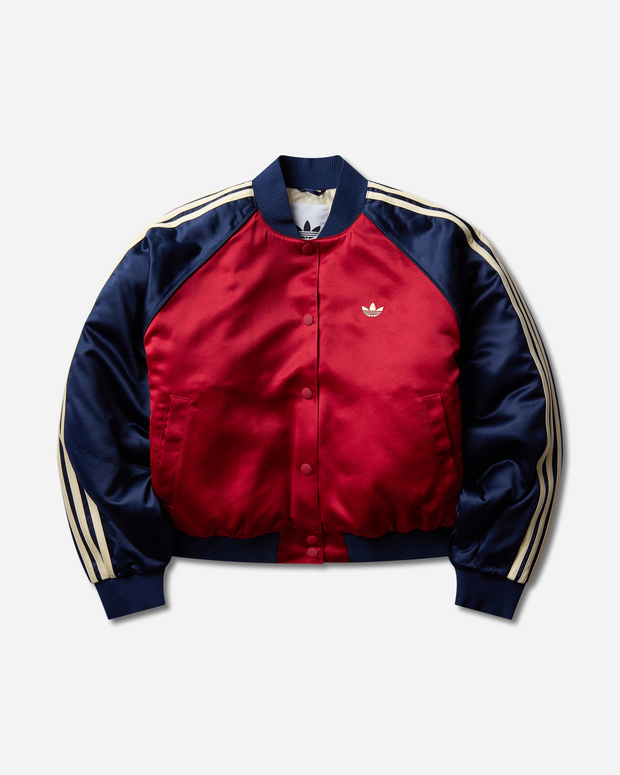 Women s Satin SST Bomber Jacket Team Victory Red / Night Indigo / Warm Vanilla