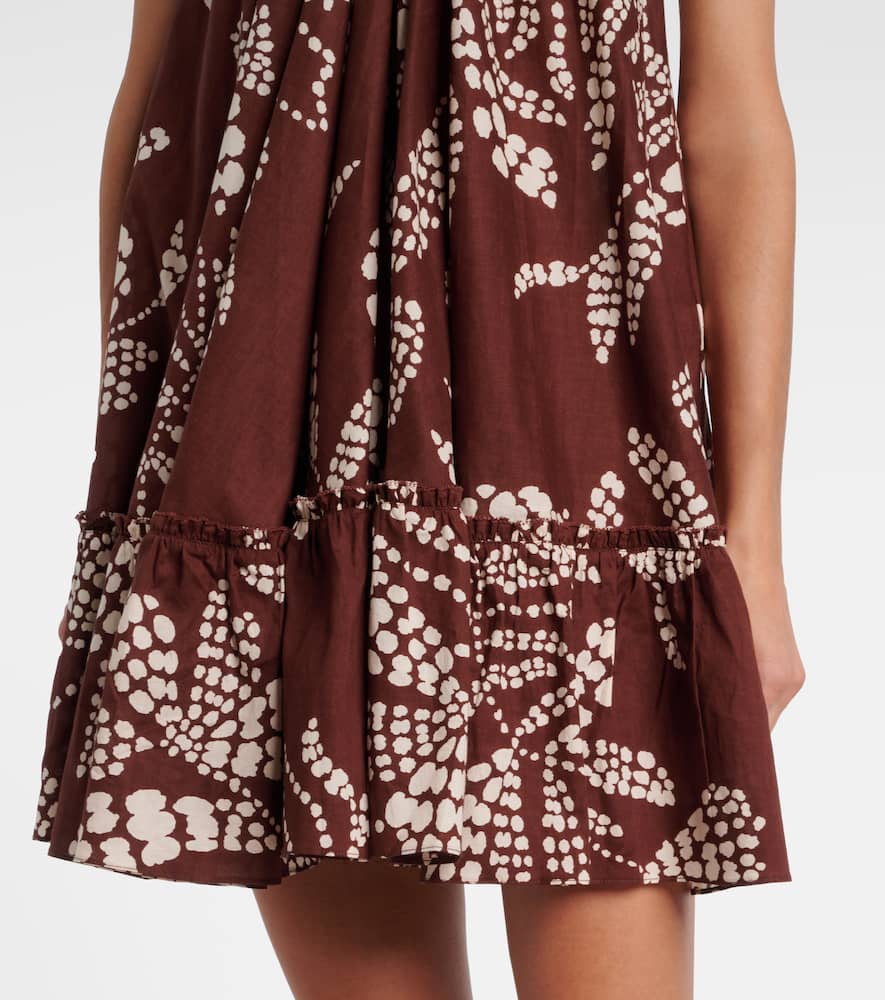 Cleo printed cotton minidress