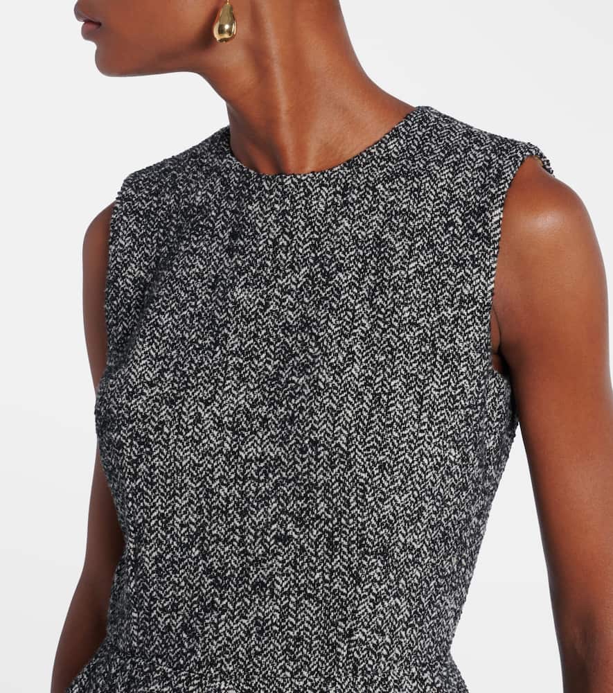 Wool-blend midi dress