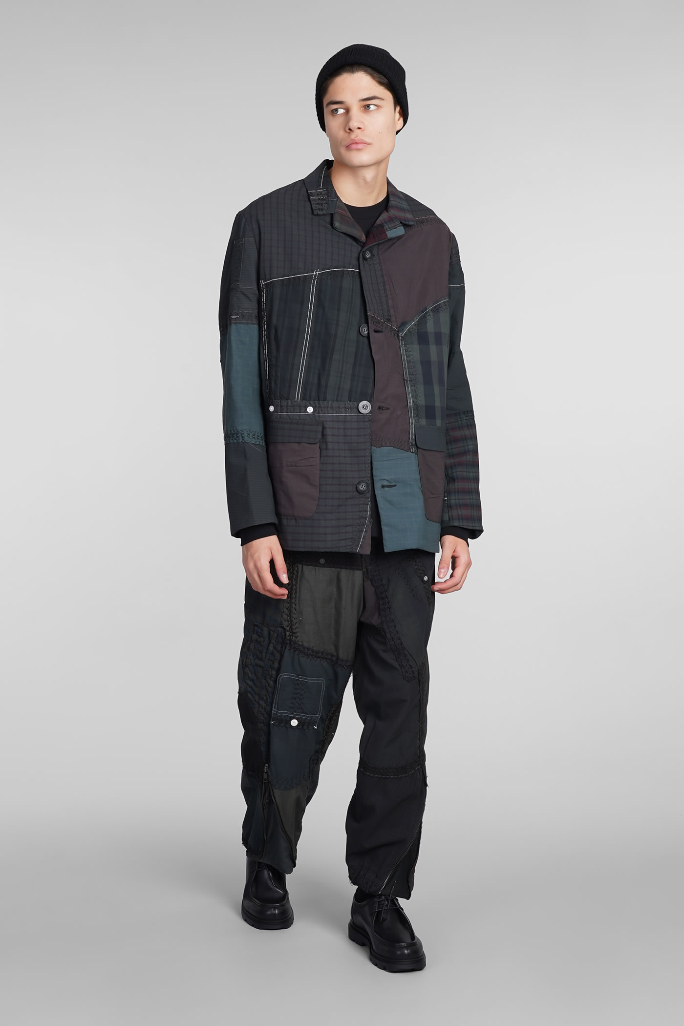 Patchwork cotton shirt - Green