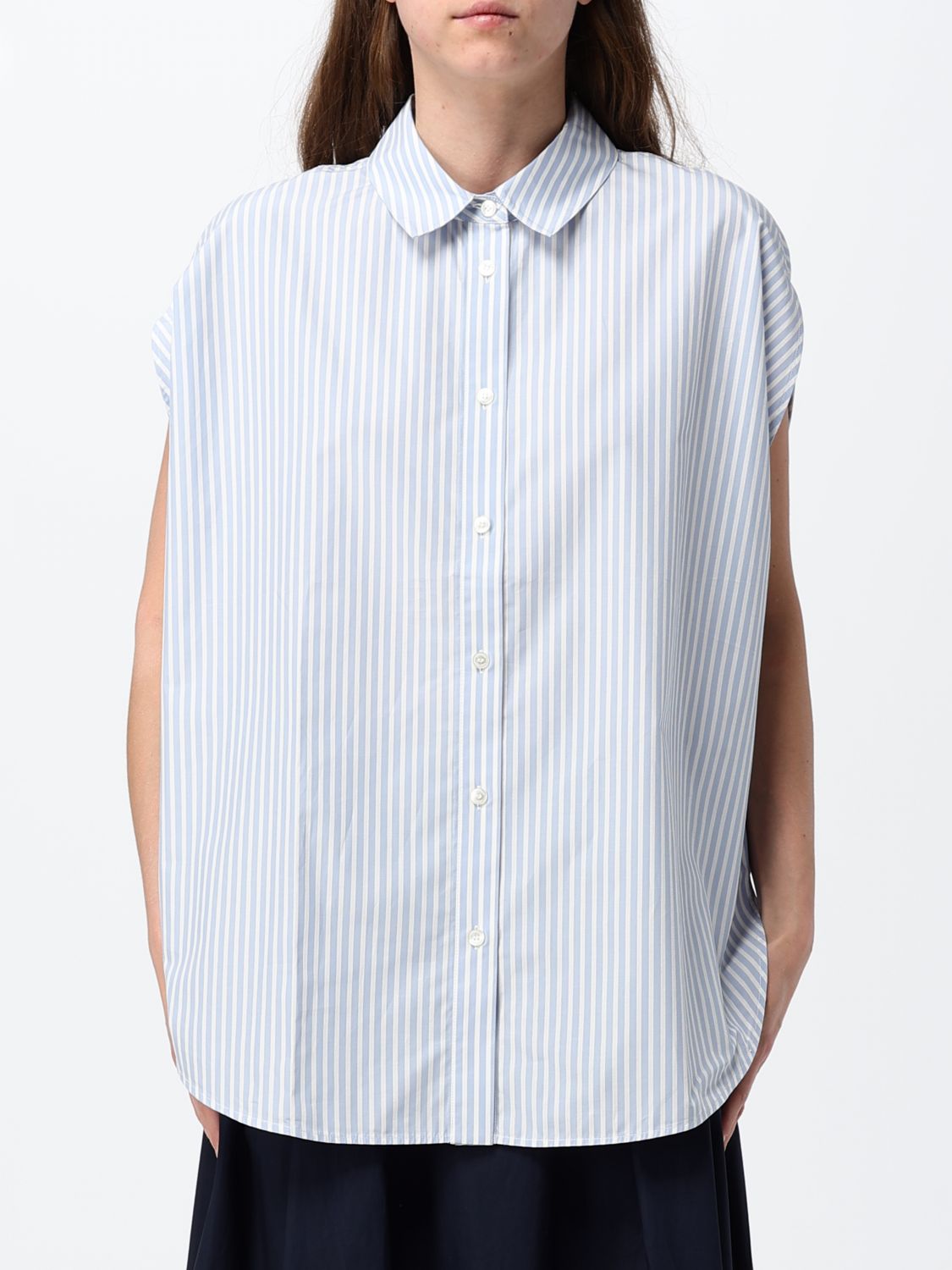 Shirt Woman color Gnawed Blue