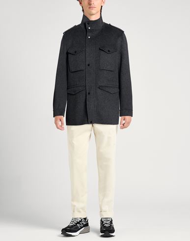 Paltò Fabbrica Man Jacket Charcoal Size 38 Wool, Nylon